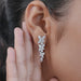 Multi Shape Diamond Dangle Drop Cluster Earrings