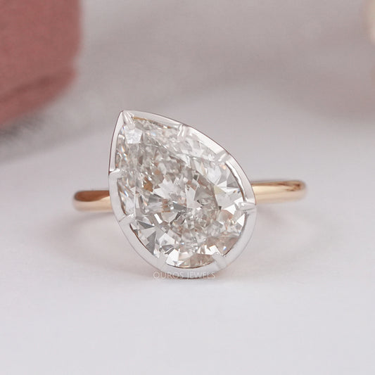 Pear Lab Diamond Button Back Ring Rings