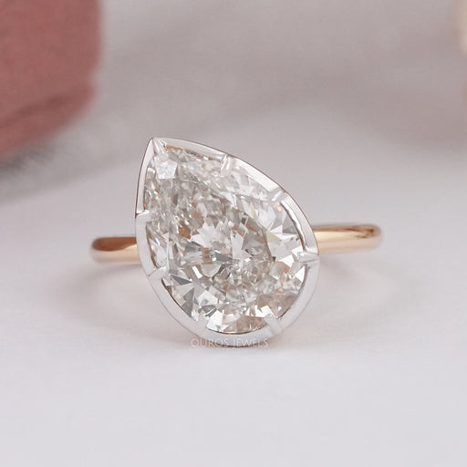 Pear Lab Diamond Button Back Ring Rings