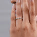 Square Radiant And Pear Cut Lab Diamond Half Eternity Band Rings