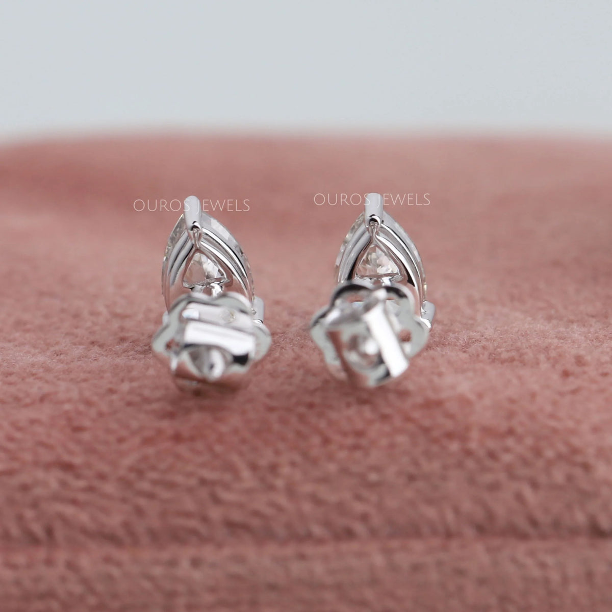 Olive Pear Diamond Stud Earrings Earring