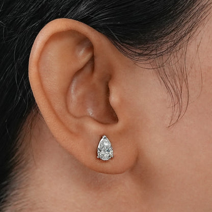 Pear Lab Diamond Stud Earrings Earrings
