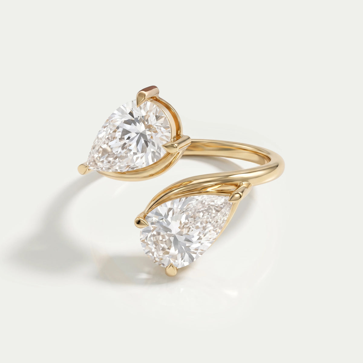 Pear Lab Diamond Toi Et Moi Engagement Ring Rings