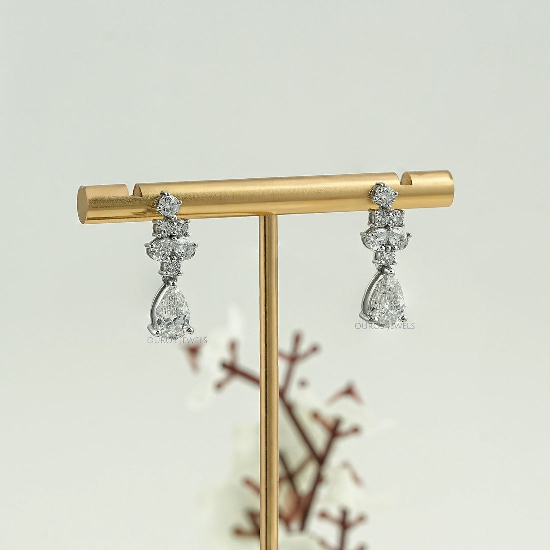 Pear Lab Grown Diamond Drop Earrings Earrings