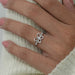 Pear Diamond Butterfly Shaped Dainty Ring Rings