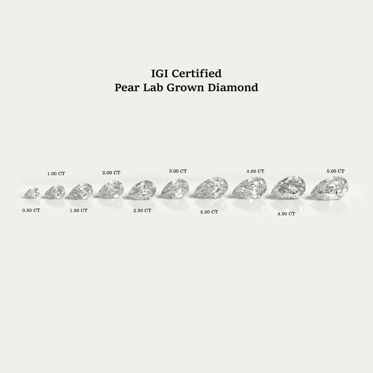 Certified Pear Cut Lab Grown Diamond Loose