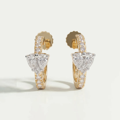 Pear Lab Grown Diamond Petite Huggie Hoop Earrings Earring