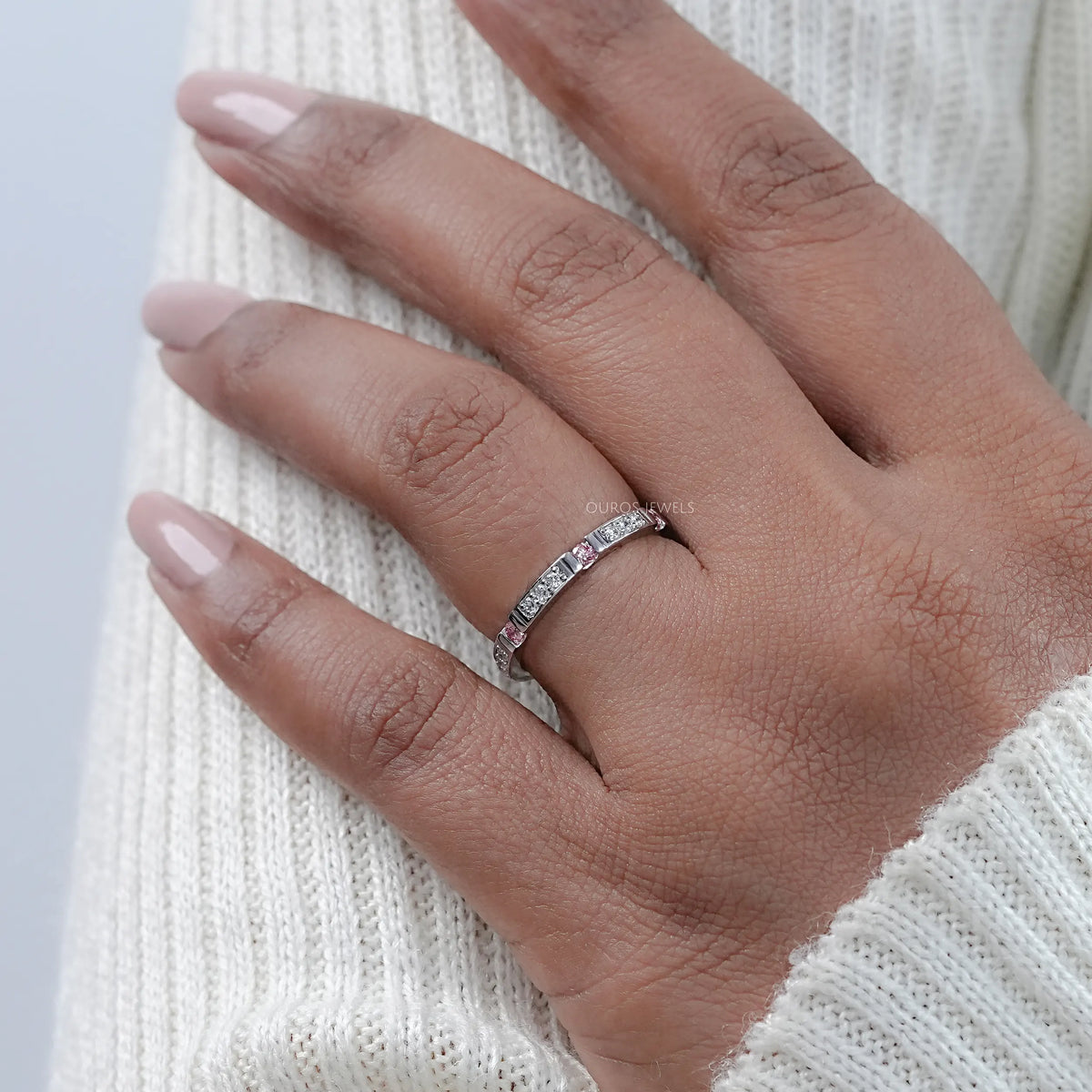 Round Cut Lab Diamond Stacking Band Rings