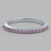 Pink Round Cut Lab Grown Diamond Half Eternity Band Ring