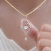 Portuguese Round Cut Lab Diamond Pendant Necklaces