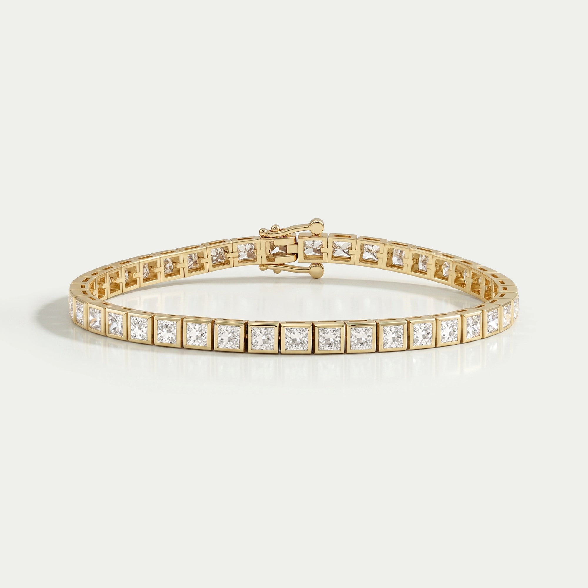 Princess Cut Lab Grown Diamond Tennis Bracelet Bracelet