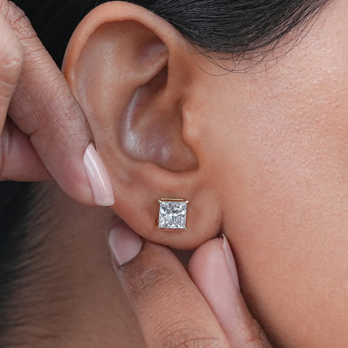 Princess Diamond Stud Earrings For Women Earrings