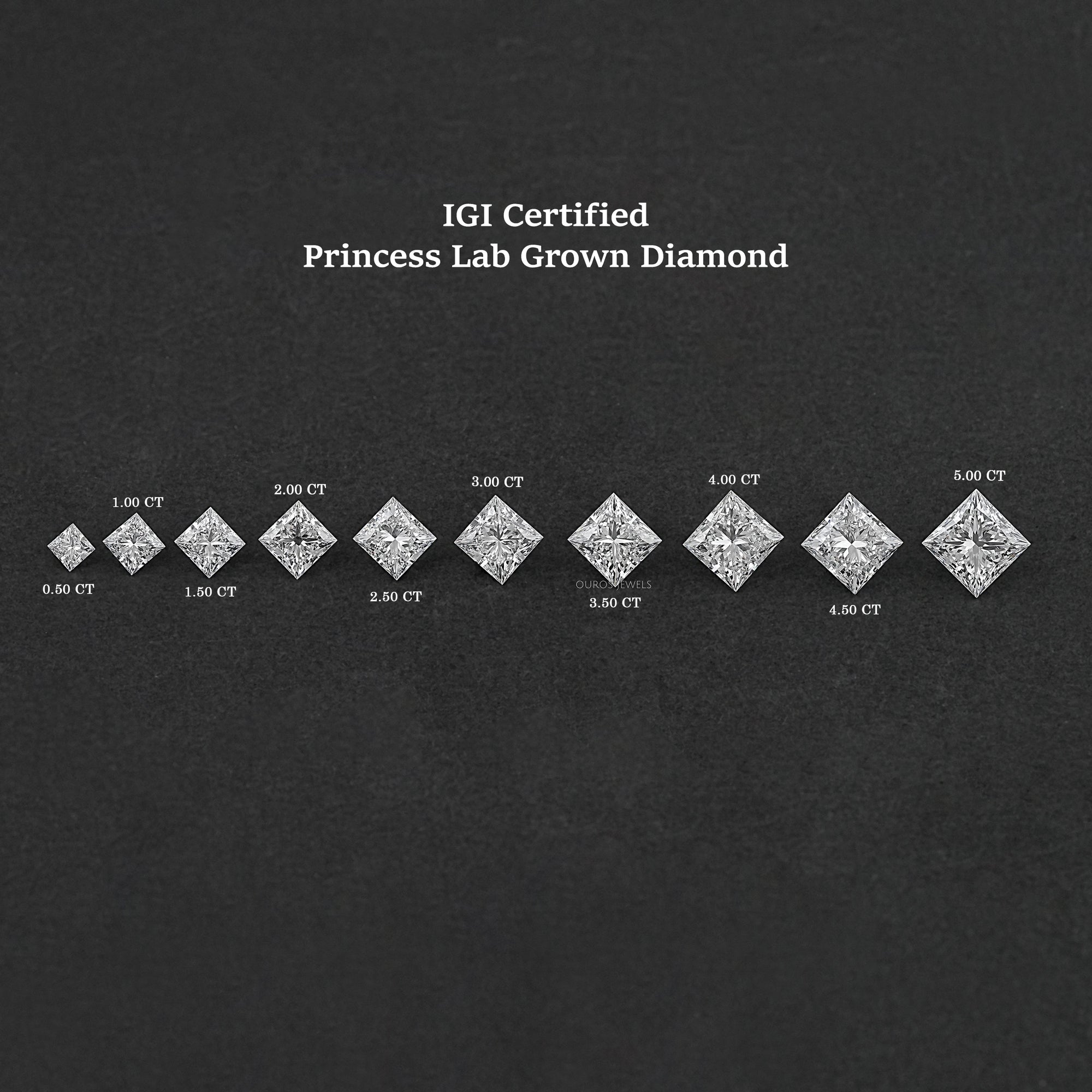 Cerified Princess Cut Lab Grown Diamond