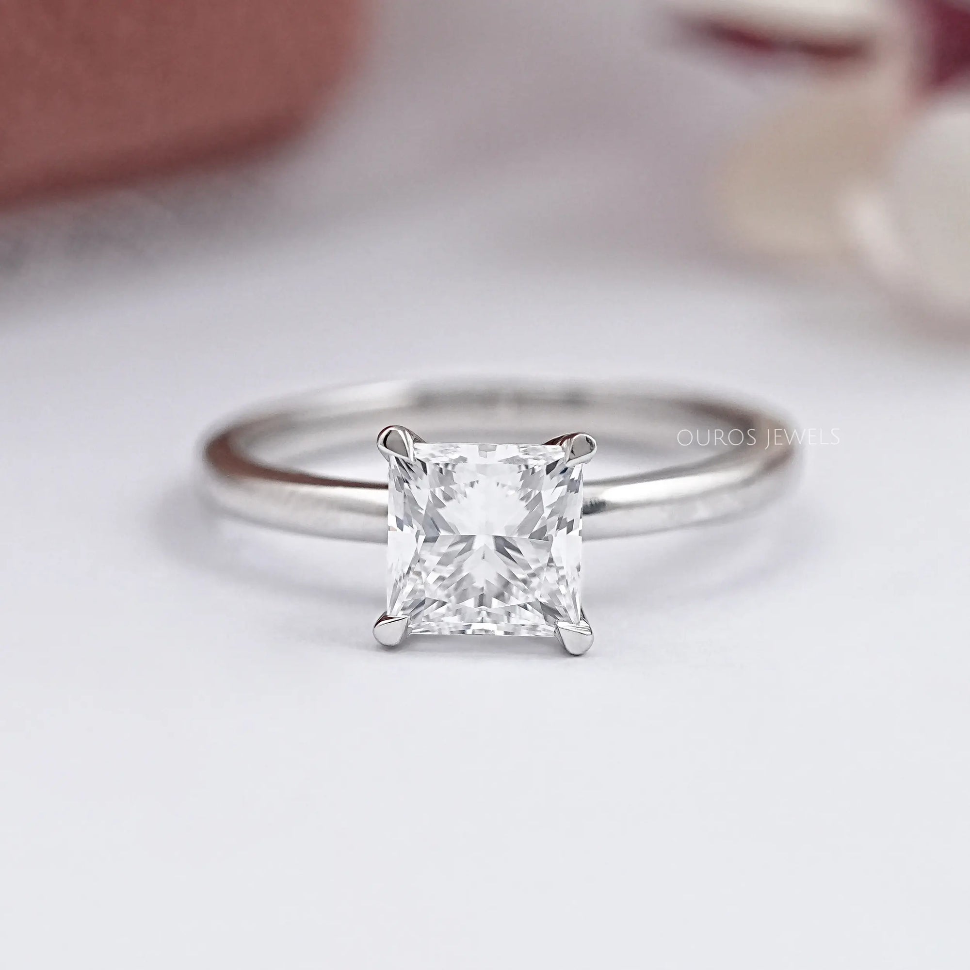 Princess Certified Lab Diamond Solitaire Ring Rings