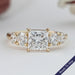 Five Stone Princess Lab Diamond Engagement Ring Rings