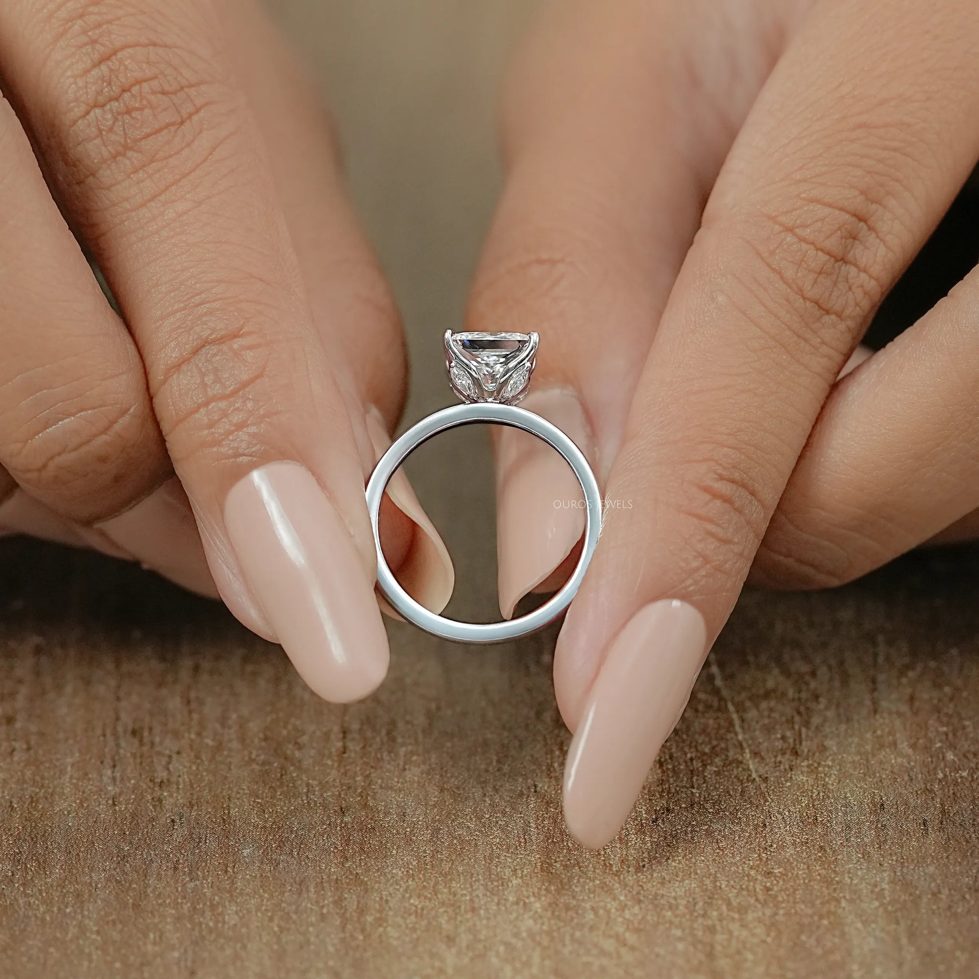 Princess Lab Grown Diamond Tulip Ring Ring