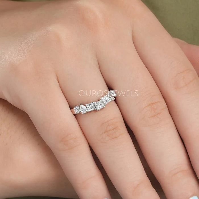 7 Stone Multi Shape Wedding Ring Rings