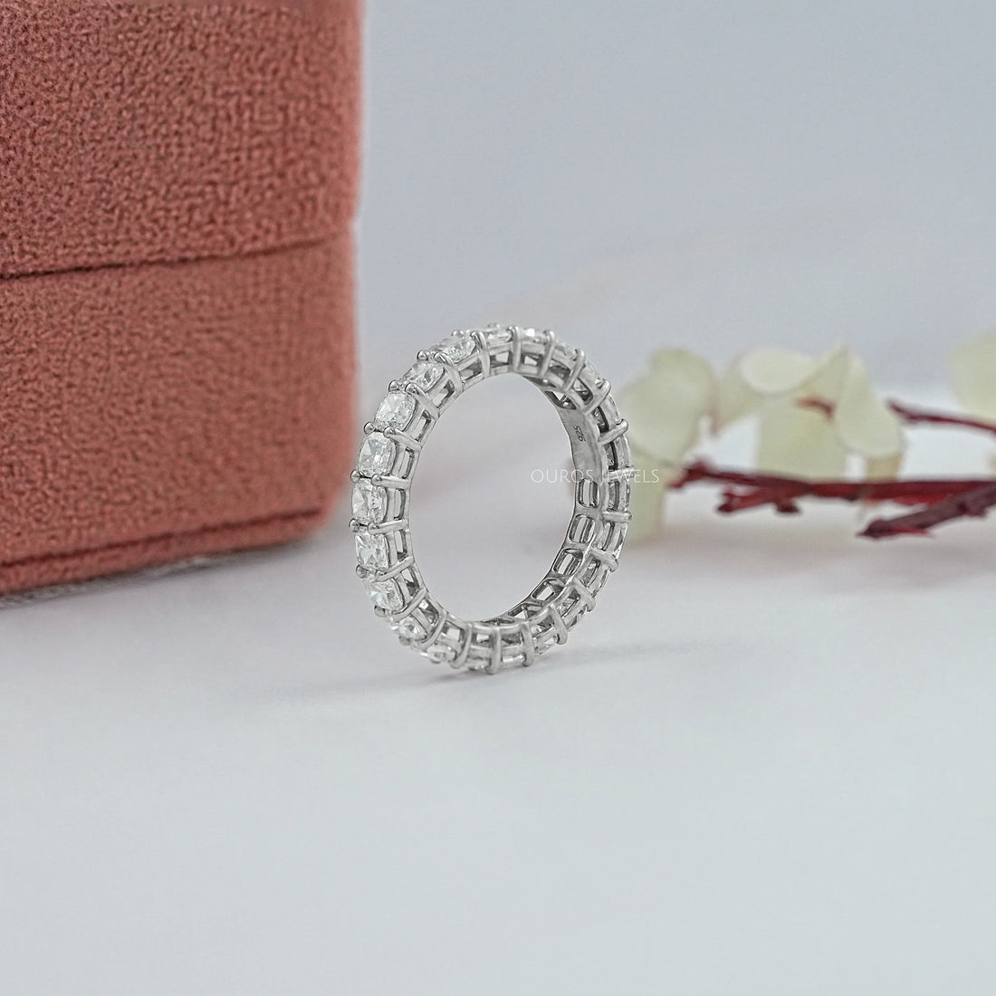Lab Grown Diamond Eternity Wedding Band - Cushion Cut Ring