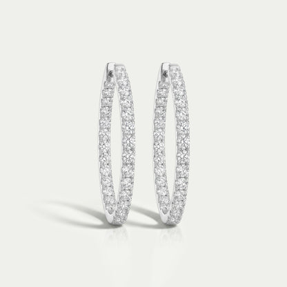 Runder Diamant Innenring Ohrring