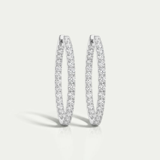 Runder Diamant Innenring Ohrring