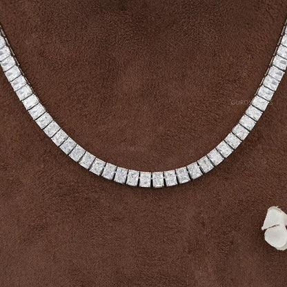 Radiant Cut Lab Diamond Tennis Necklace Necklaces
