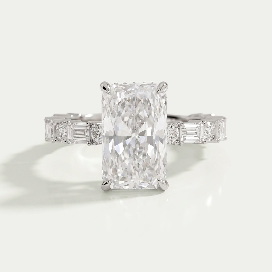 Radiant Cut Lab Diamond Engagement Ring Ring