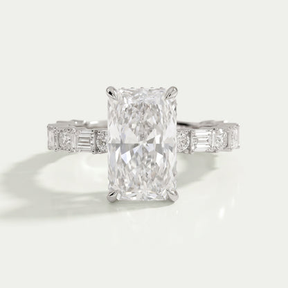 Radiant Cut Lab Diamond Engagement Ring Ring