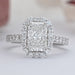 Radiant Cut Halo Lab Diamond Engagement Ring Rings