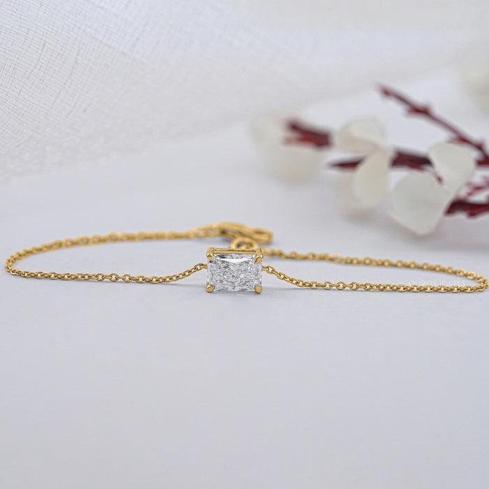 Brilliant Cut Lab Diamond Solitaire Bracelet Radiant Bracelet
