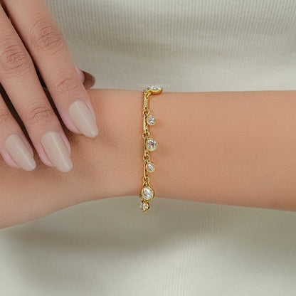 Armband mit im Rosenschliff geschliffenen Labordiamanten