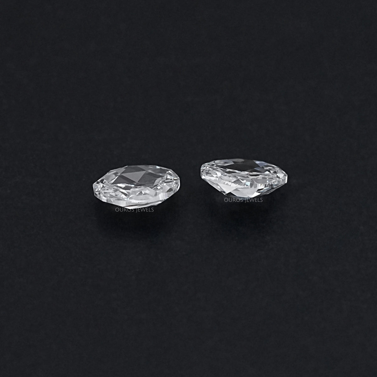 Rose Cut Round Lab Diamond Matching Pair Loose