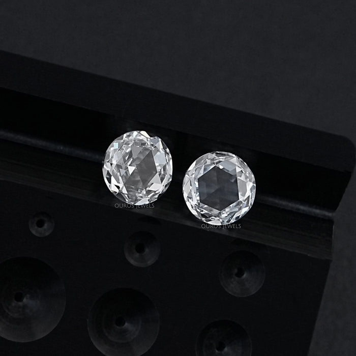 Rose Cut Round Lab Diamond Matching Pair Loose