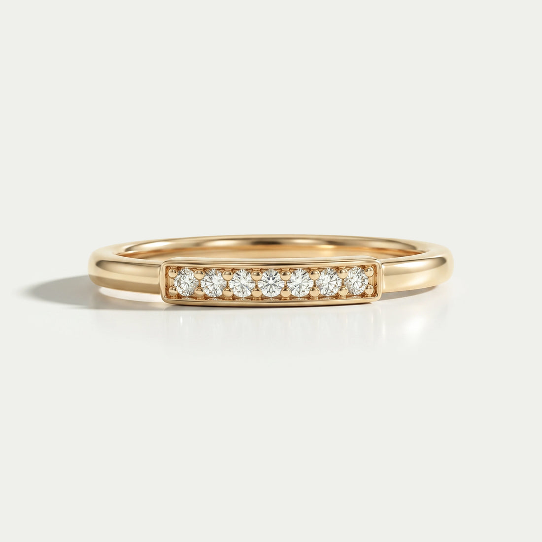 Round Lab Diamond Dainty Wedding Ring Rings