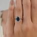 Sapphire Oval Gemstone Halo Engagement Ring Ring