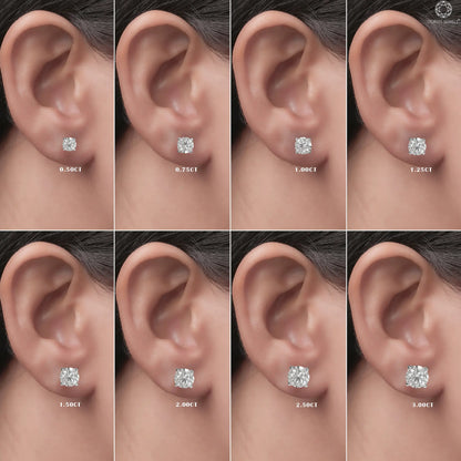 IGI Certified Round Lab Grown Diamond Stud Earrings Earring