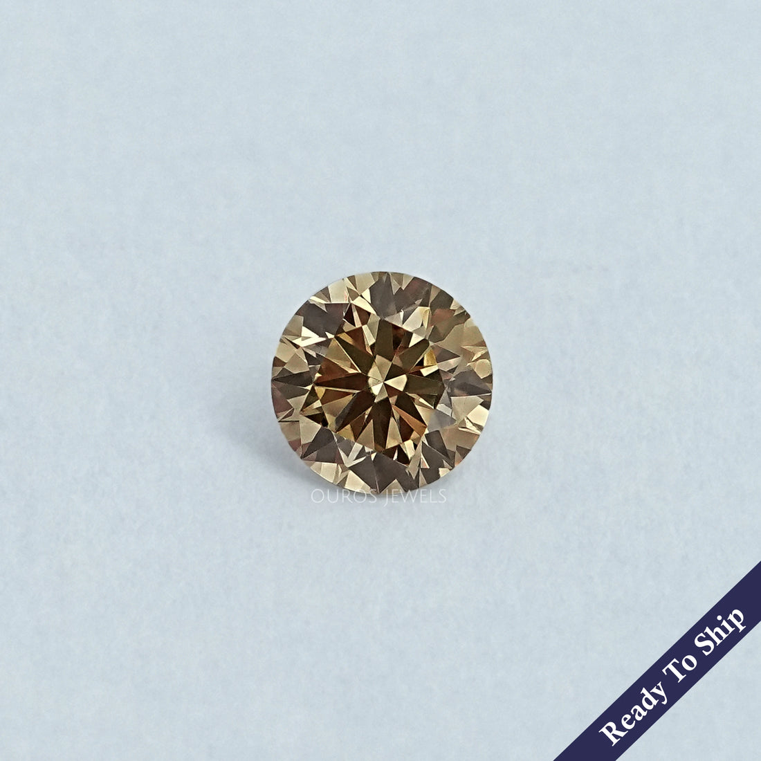 Round Cut Lab Diamond Champagne Loose Loose
