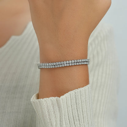 Round Cut Lab Grown Diamond Tennis Bracelet - 3.00 | 4.00 TCW Bracelet