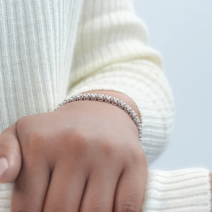 Round Shape Lab Grown Diamond Bracelet with 8.00 | 9.00 | 10.00 TCW Bracelet