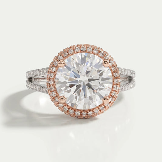 Verlobungsring mit Rundschliff-Diamanten – Katie Holmes Edition