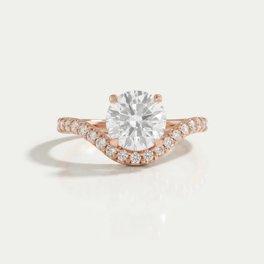 Ring-Set mit gebogenem Diamant-Akzent
