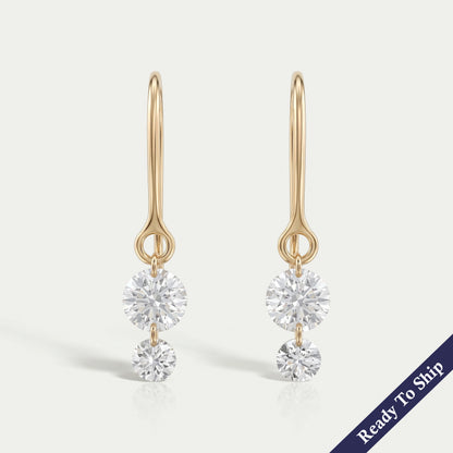 Trio Rosenschliff Runde Diamant-Halo-Ohrstecker