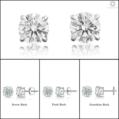 IGI Certified Round Lab Grown Diamond Stud Earrings Earring