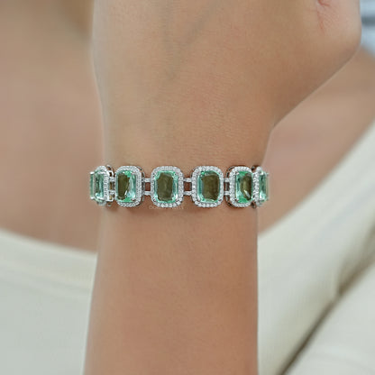 Rubin-Armband mit ovalen Edelsteinen
