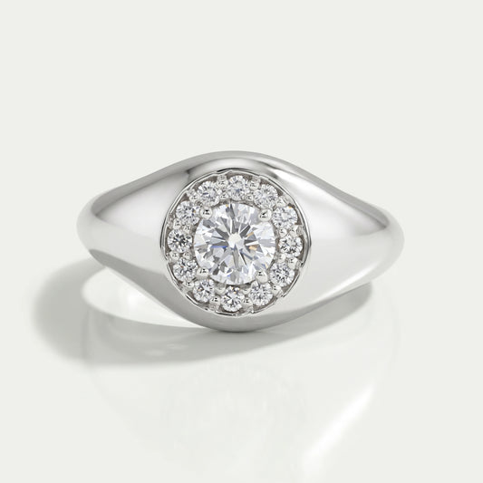 Exquisite Herren-Diamantringe mit Rundem Halo