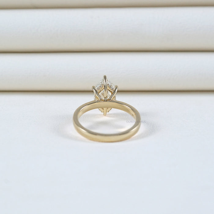 Dutch Marquise Lab Diamond Hidden Halo Engagement Ring Rings