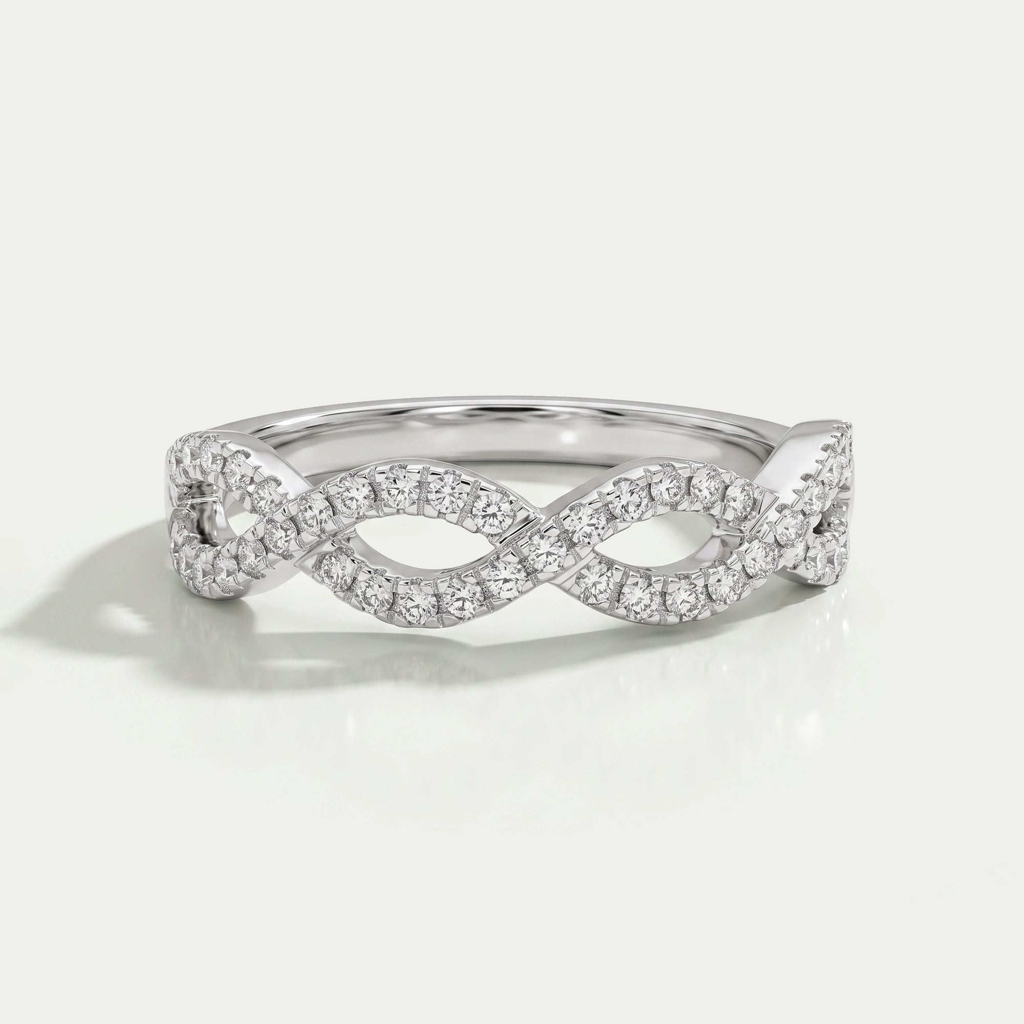 Round Cut Lab Grown Diamond Infinity Band Ring