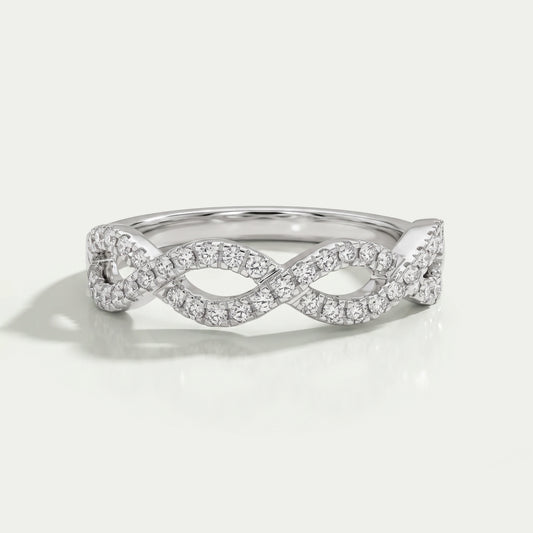 Round Cut Lab Grown Diamond Infinity Band Ring
