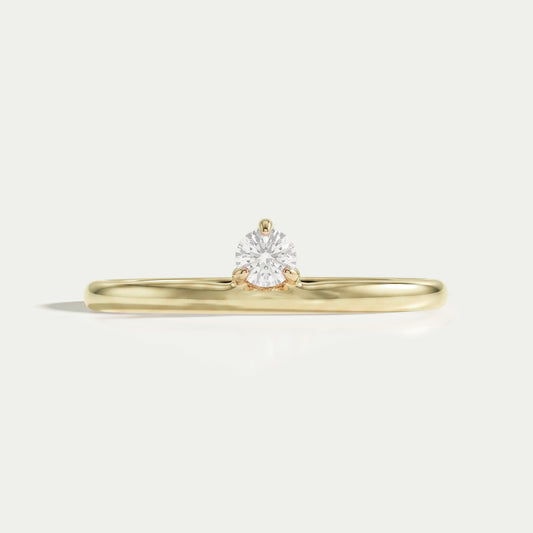 Round Lab Diamond Solitaire Engagement Ring