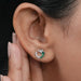 Green Gemstone Spiral Stud Earrings Earrings