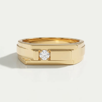 Round Cut Lab Grown Diamond Promise Ring For Men's